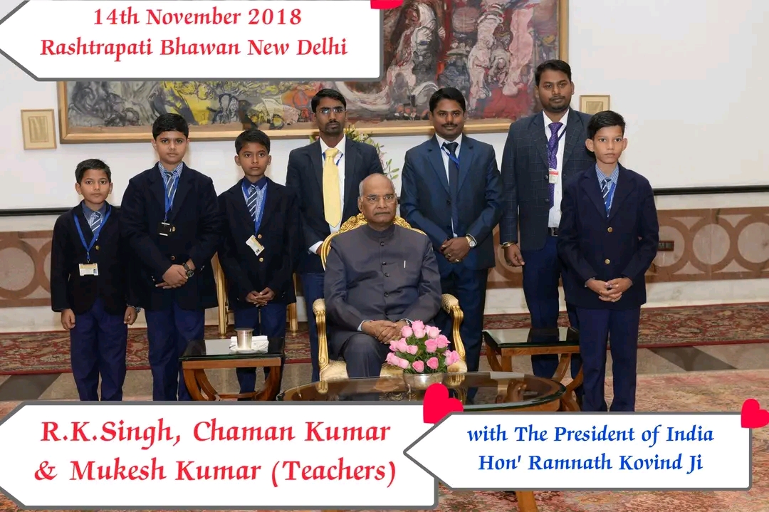 PPS students with President Ram Nath Kovind, 2018